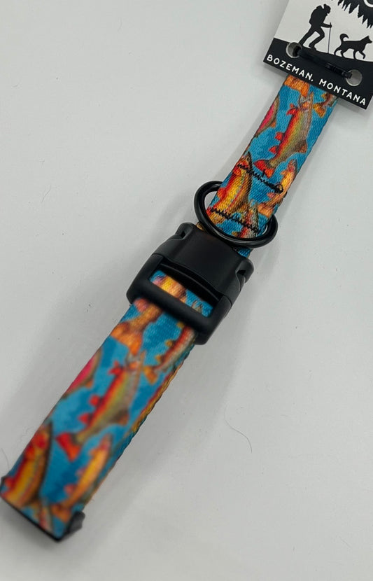 "Trout Tales" Dog Collar - Made in MT